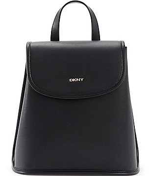 Dkny Elissa Small Leather Flap Shoulder Bag Black/Gold