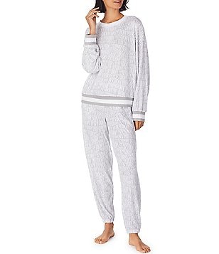 DKNY Long Sleeve & Jogger Knit Pajama Set | Dillard's