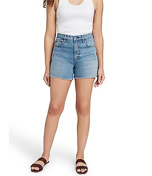 Unhemmed shorts sale