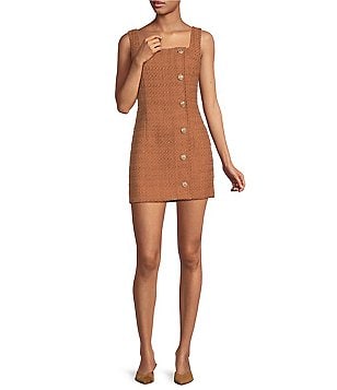 French Connection Azra Twill Square Neck Sleeveless Mini Dress | Dillard's French Connection Azra Twill Square Neck Sleeveless Mini Dress | Dillard's