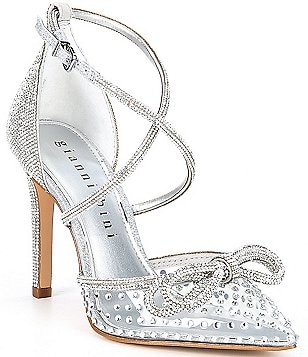 Shoes with glass beads with feather embellishment. Cool OR over