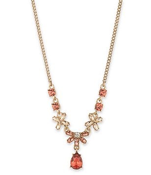 特価！GIVENCHY★Gold-Tone Crystal /Stone Orbital Dropピアス Givenchy Gold Tone Peach Orbital Drop Earrings | Dillard's
