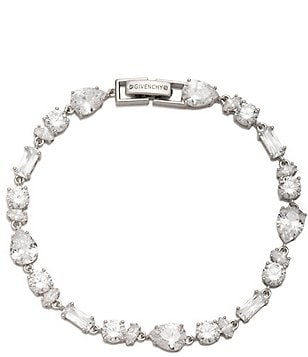 Givenchy Silver Tone Crystal Tennis Flex Line Bracelet | Dillard's
