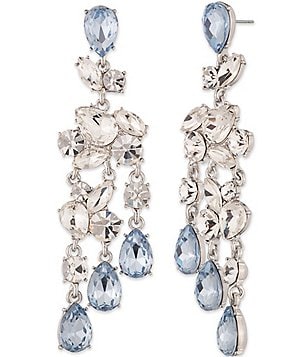 Givenchy Silver Tone Crystal Cluster Drop Earrings | Dillard's
