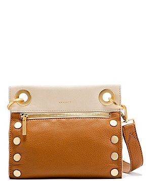 Hammitt Nash Small Convertible Studded Smooth Leather Top Zip Crossbody Bag