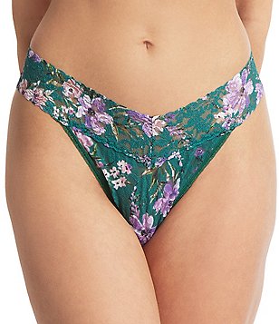 Printed stretch-jersey low-rise thong