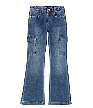 Little Girl Blue Floral Embroidered Denim Flared Jeans – The Hippie Shake
