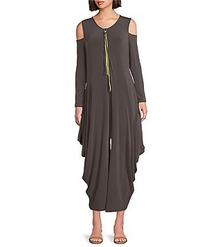 IC Collection Double Textured Puckered Ity Knit Crew Neck 3