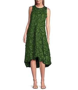 IC Collection Metallic Woven Wire High Neck Sleeveless Front