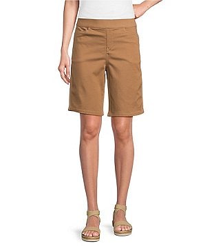 Intro Daisy High Waist Pull-On Stretch Denim Bermuda Shorts