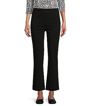 Intro The Audrey Stretch Woven Gingham Print Pull-On Kick Flare Leg Ankle  Pants