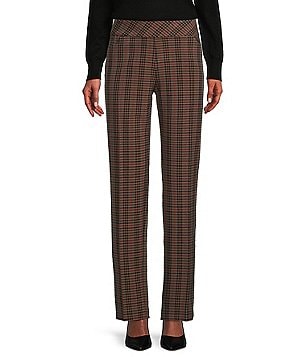 Investments the PARK AVE fit Mini Brown Houndstooth Straight Leg 