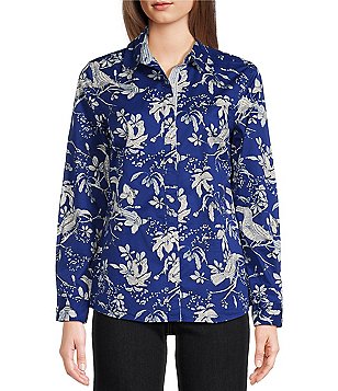 NEW J McLaughlin Silk Lois Blouse Rare Print Pinwheel Patch Navy/Tan SZ high quality XL