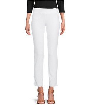 J.McLaughlin Ivy Front Seam Detailed Kick Flare Hem Cropped Pull-On Pants