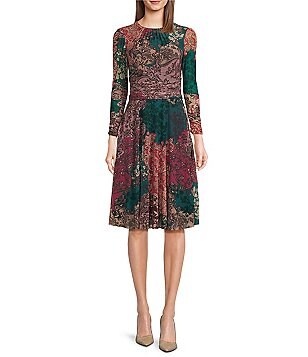 Jessica howard velvet mesh gown hotsell