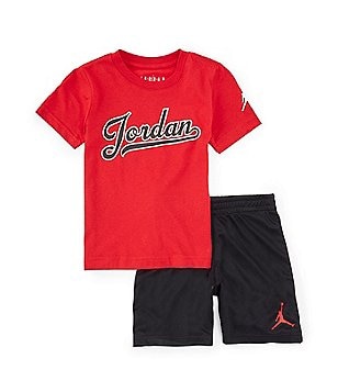 Jordan Little Boys 4-7 Short Sleeve JDB MU Sport Mesh AOP T-Shirt & Shorts  Set