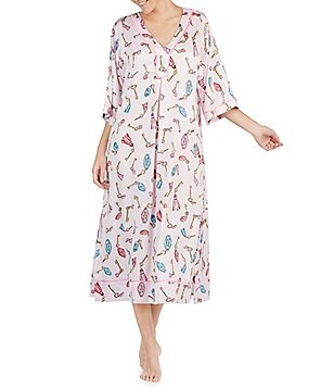 Clearance Patio Dresses Caftans Dillards Kate Spade New York Printed Charmeuse Caftan