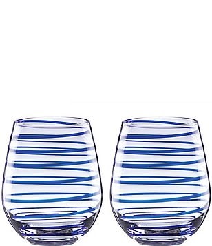 Kate Spade New York Charlotte Street Stemless Wine Glass Set of 2