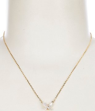 kate spade new york Social Butterfly Huggie Crystal Hoop Drop Earrings