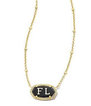 Louisiana State Necklace, Gold Plated
