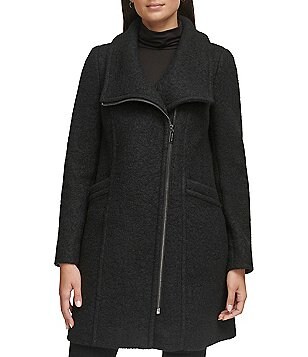 Kenneth cole asymmetrical belted maxi wool coat best sale