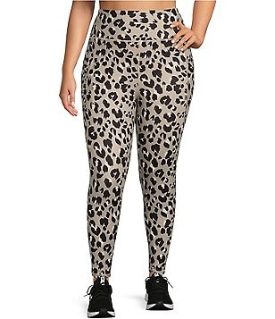 Style & Co Plus Size Printed Leggings. Black Cheetah