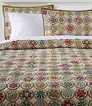 L.L.Bean Blooming Circles Pattered Reversible Quilt Dillard s