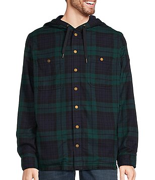 L.L.Bean Black Watch Scotch Plaid Flannel Long Sleeve Woven Shirt 