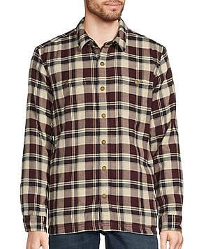 Men's Fleece-Lined Flannel Shirt, Hooded Snap Front, Slightly