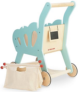 Le Toy Van TV326 Wooden Groceries Set & Scanner Shopping Role Play Basket With for sale online 