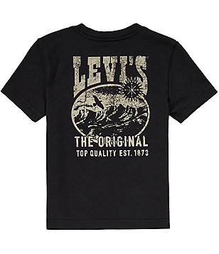Levi's® Little Boys 4-7 Short Sleeve Textured-Stripe Woven Levi's® Little Boys 4-7 Short Sleeve Textured-Stripe Woven