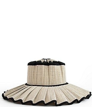 Lorna Murray Flores Bungalow Capri Maxi Pleated Straw Sun