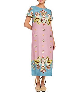 Mestiza New York Mia Metallic Jacquard Round Neck Sleeveless