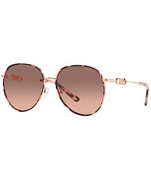 Michael Kors Chelsea Flash Mirror Metal Aviator Sunglasses