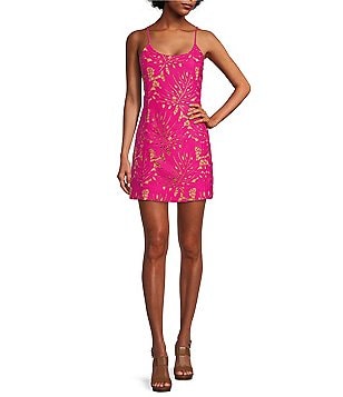 MICHAEL Michael Kors Paisley Eyelet Knit Surplice V-Neck Short Flutter  Sleeve Ring Faux Wrap Dress | Dillard's