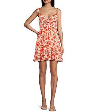 Midnight Doll Floral Print Short Sleeve Smocked Back Fit