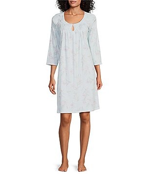 Miss Elaine Women's Tricot Short Flutter Sleeve Gown, Sea Foam, Small :  : Clothing, Shoes & Accessories