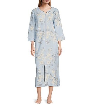 Miss Elaine Silk Essence Solid Long Nightgown