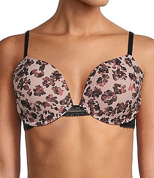 Modern Movement 34D Wire Free Bra Pink Floral Y92BM470 Molded Cups