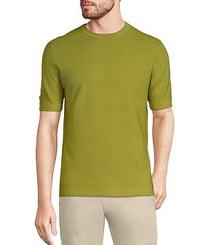 Murano Solid Performance Textured Long Sleeve Mock Neck