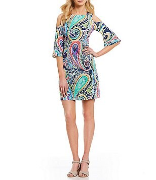 Nicole Miller New York Dillards Nicole Miller New York Paisley Print Cold Shoulder Sheath