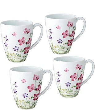 Noritake Bloomington Road Colorful Geschirr-Set 12-teilig - Mehrfarbiges Blumen-Design, Porzellan, Mikrowellen- & Spülmaschinengeeignet