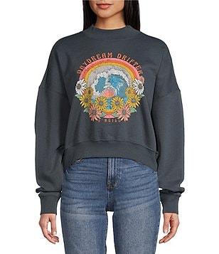 Relaxed Fit Graphic Crewneck Sweatshirt - Grey