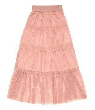 Girls 7-16 Layered Big Floral Skirt Print Maxi | Dillard\'s Originality