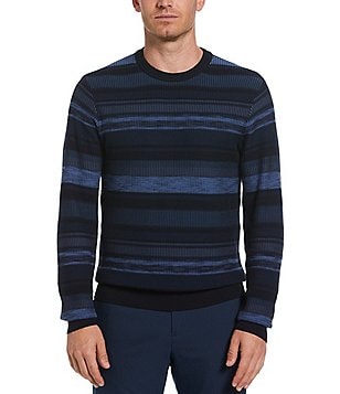Perry Ellis Tonal Pattern Quarter-Zip Pullover | Dillard's