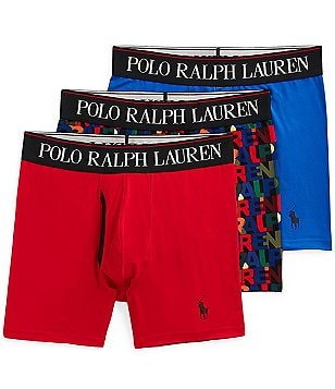 Polo Ralph Lauren L78704 Men's Multi 4D Flex Cool Boxer Briefs 3-Pack Size  L