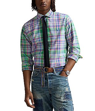 Polo Ralph Lauren Classic Fit Multi Plaid Oxford Long Sleeve
