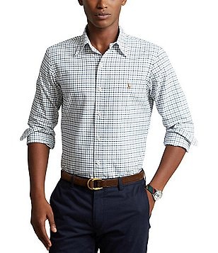 Polo Ralph Lauren Classic-Fit Gingham Oxford Long-Sleeve Woven Shirt |  Dillard's
