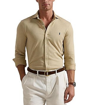 Polo Ralph Lauren Honeycomb-Knit Long Sleeve Woven Shirt