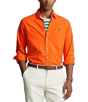 Ralph Lauren Shirt Mens 3XB Big Khaki Button Down Long Sleeve